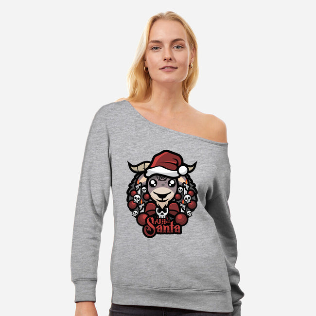 All Hail Santa-Womens-Off Shoulder-Sweatshirt-jrberger