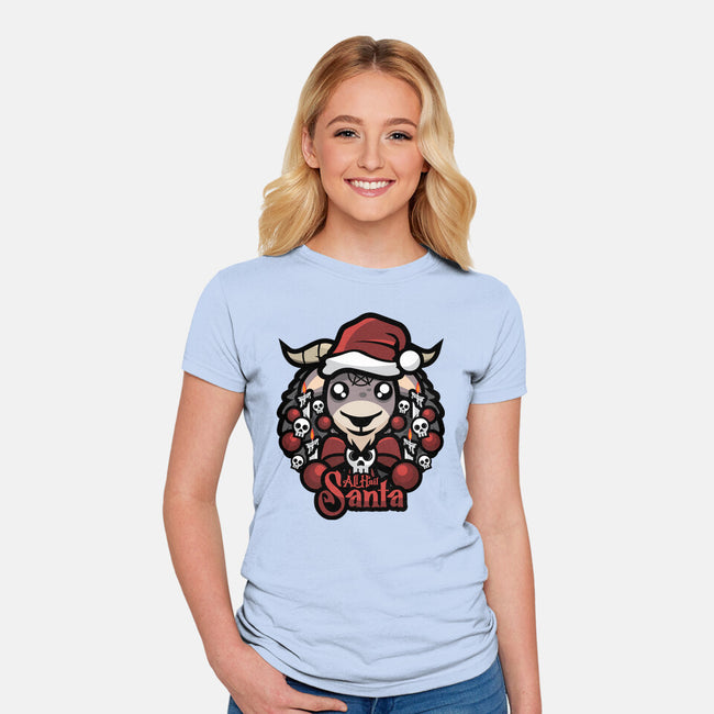 All Hail Santa-Womens-Fitted-Tee-jrberger