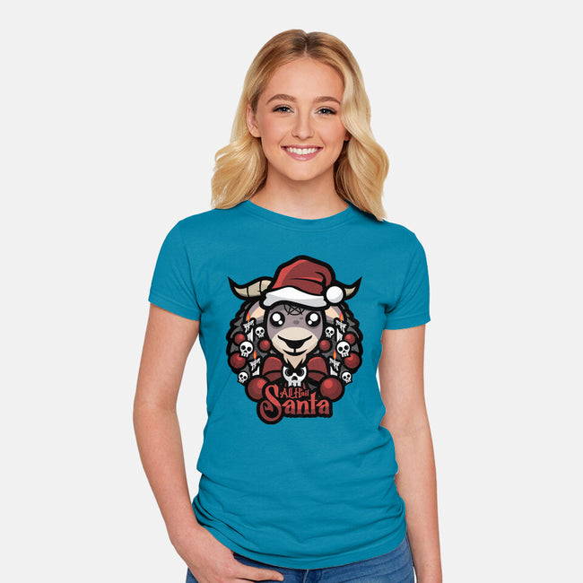 All Hail Santa-Womens-Fitted-Tee-jrberger