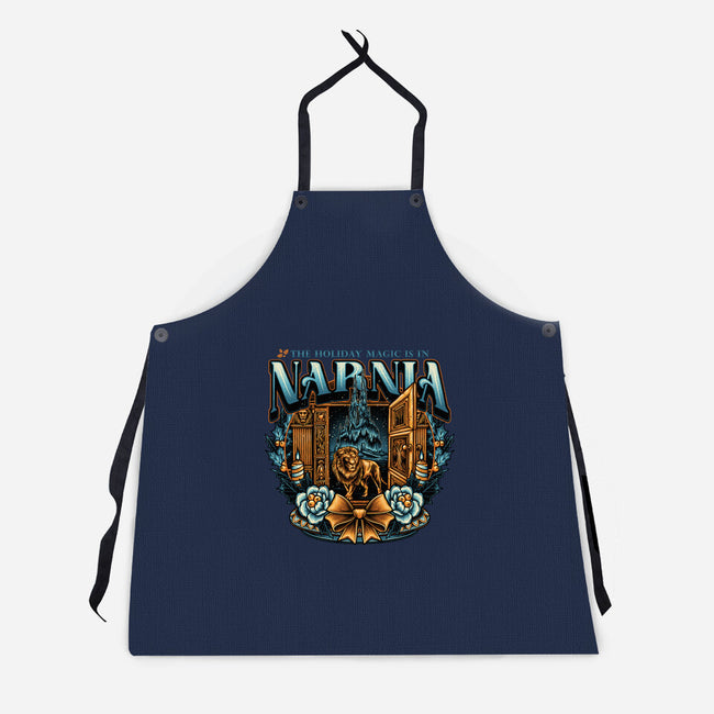 Narnia Holidays-Unisex-Kitchen-Apron-momma_gorilla
