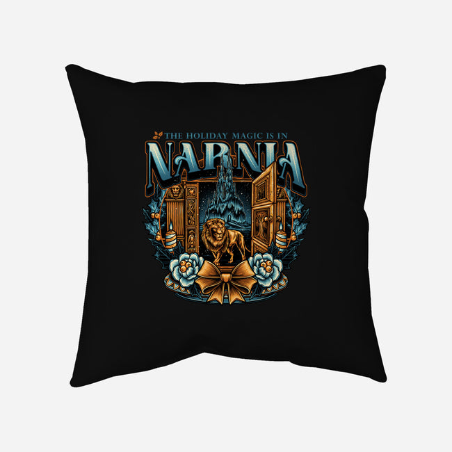Narnia Holidays-None-Removable Cover-Throw Pillow-momma_gorilla