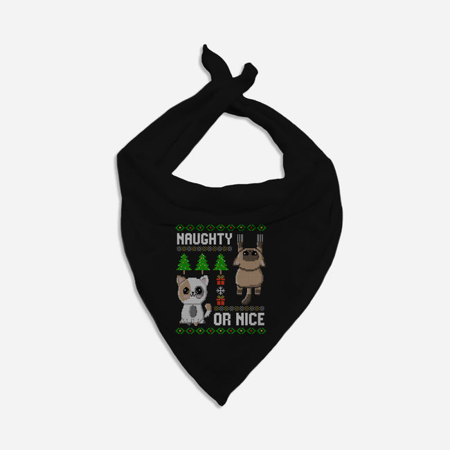 Naughty Or Nice Kittens-Dog-Bandana-Pet Collar-NMdesign