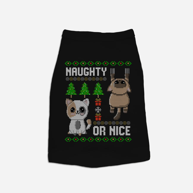 Naughty Or Nice Kittens-Dog-Basic-Pet Tank-NMdesign