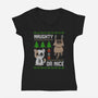 Naughty Or Nice Kittens-Womens-V-Neck-Tee-NMdesign