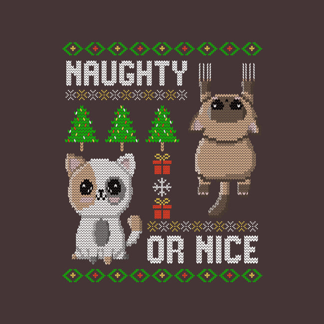 Naughty Or Nice Kittens-None-Non-Removable Cover w Insert-Throw Pillow-NMdesign