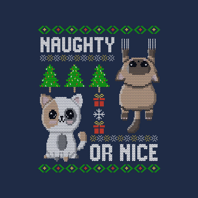 Naughty Or Nice Kittens-None-Removable Cover-Throw Pillow-NMdesign