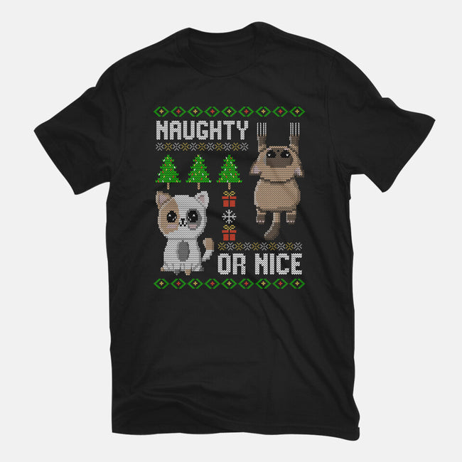 Naughty Or Nice Kittens-Mens-Premium-Tee-NMdesign