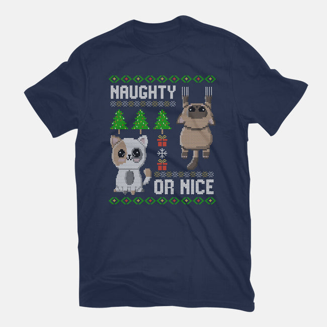 Naughty Or Nice Kittens-Mens-Heavyweight-Tee-NMdesign