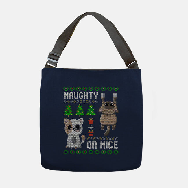 Naughty Or Nice Kittens-None-Adjustable Tote-Bag-NMdesign