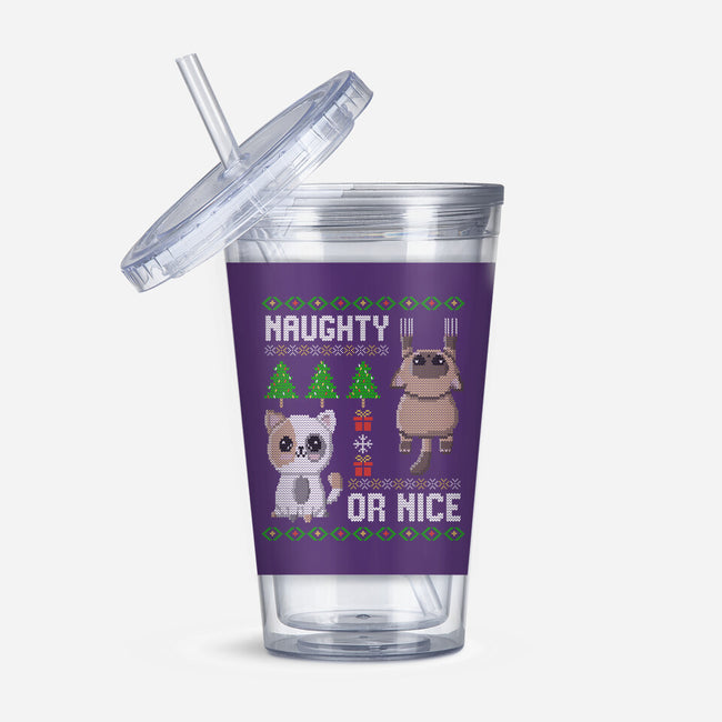 Naughty Or Nice Kittens-None-Acrylic Tumbler-Drinkware-NMdesign