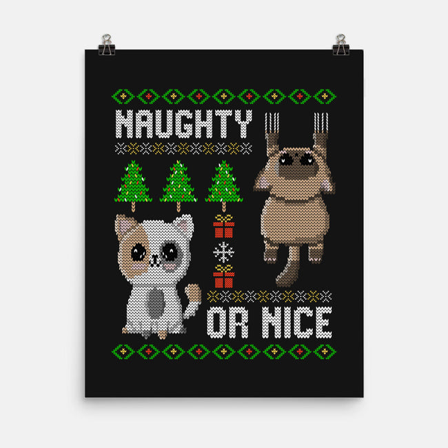 Naughty Or Nice Kittens-None-Matte-Poster-NMdesign