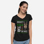 Naughty Or Nice Kittens-Womens-V-Neck-Tee-NMdesign