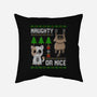 Naughty Or Nice Kittens-None-Non-Removable Cover w Insert-Throw Pillow-NMdesign