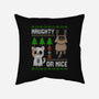 Naughty Or Nice Kittens-None-Removable Cover-Throw Pillow-NMdesign