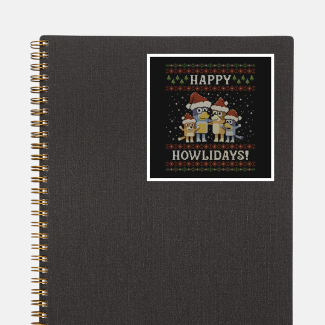 Happy Howlidays-None-Glossy-Sticker-kg07