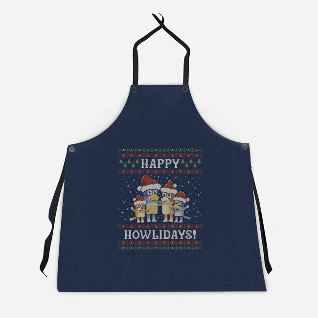 Happy Howlidays-Unisex-Kitchen-Apron-kg07