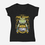 Glenn Frog Knight-Womens-V-Neck-Tee-Alundrart