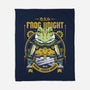 Glenn Frog Knight-None-Fleece-Blanket-Alundrart