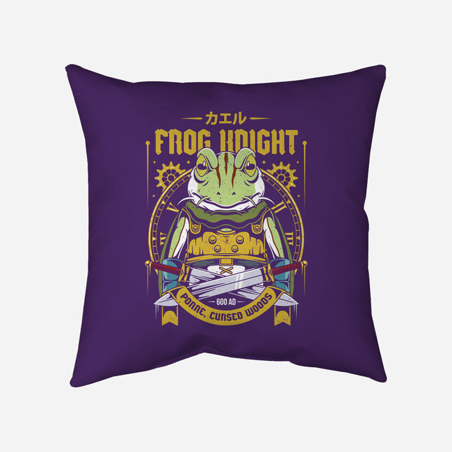 Glenn Frog Knight-None-Removable Cover-Throw Pillow-Alundrart