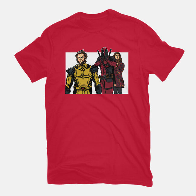 Distracted Deadpool-Womens-Fitted-Tee-AndreusD