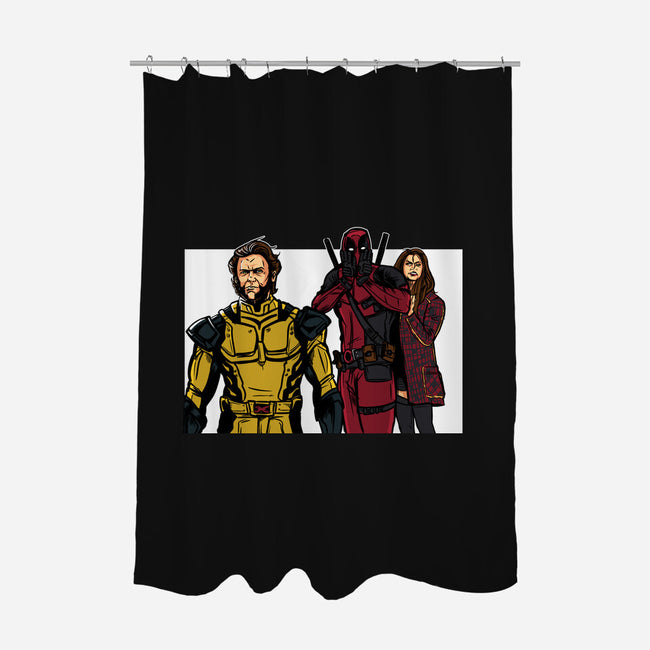 Distracted Deadpool-None-Polyester-Shower Curtain-AndreusD