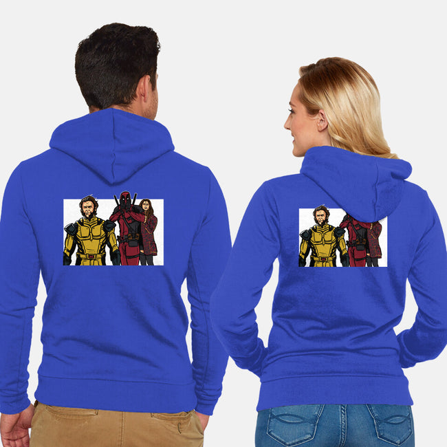 Distracted Deadpool-Unisex-Zip-Up-Sweatshirt-AndreusD