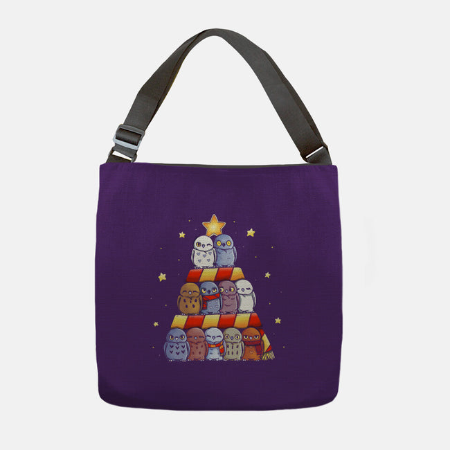 Magical Owl Tree-None-Adjustable Tote-Bag-Vallina84