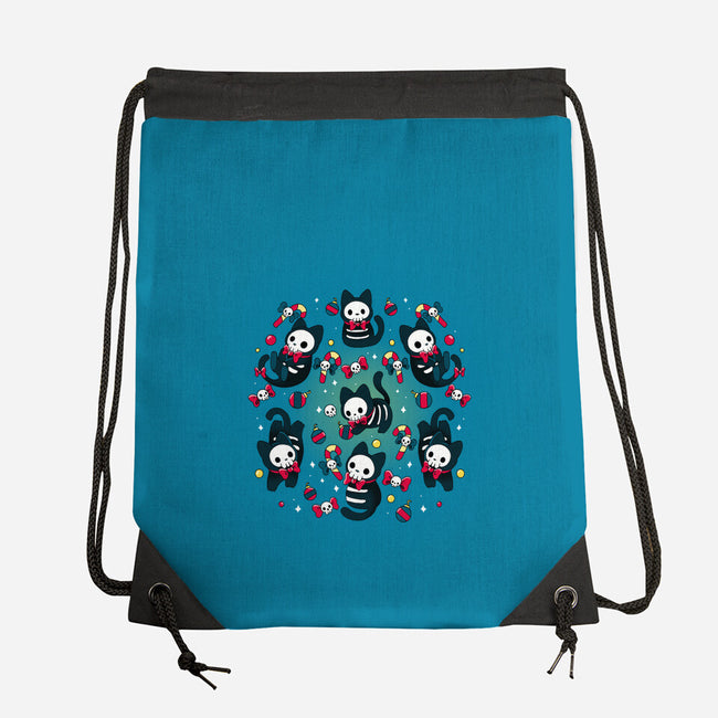 Creepy Xmas Kittens-None-Drawstring-Bag-Vallina84