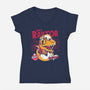 Baby Raptor-Womens-V-Neck-Tee-estudiofitas