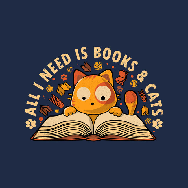 All I Need Is Books And Cats-Unisex-Basic-Tee-erion_designs