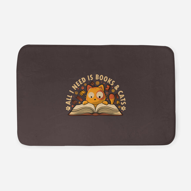 All I Need Is Books And Cats-None-Memory Foam-Bath Mat-erion_designs