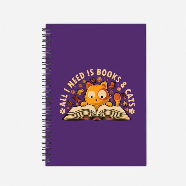 All I Need Is Books And Cats-None-Dot Grid-Notebook-erion_designs