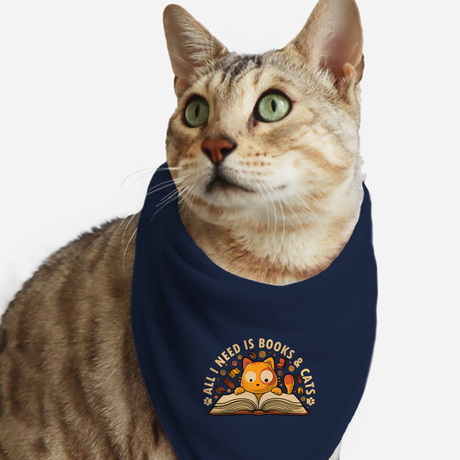 All I Need Is Books And Cats-Cat-Bandana-Pet Collar-erion_designs