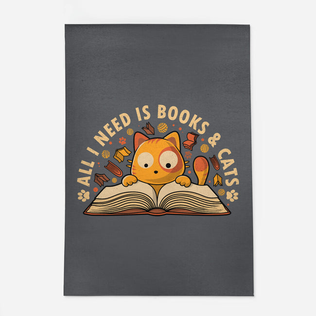 All I Need Is Books And Cats-None-Outdoor-Rug-erion_designs