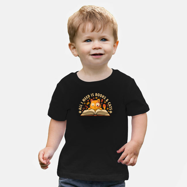 All I Need Is Books And Cats-Baby-Basic-Tee-erion_designs