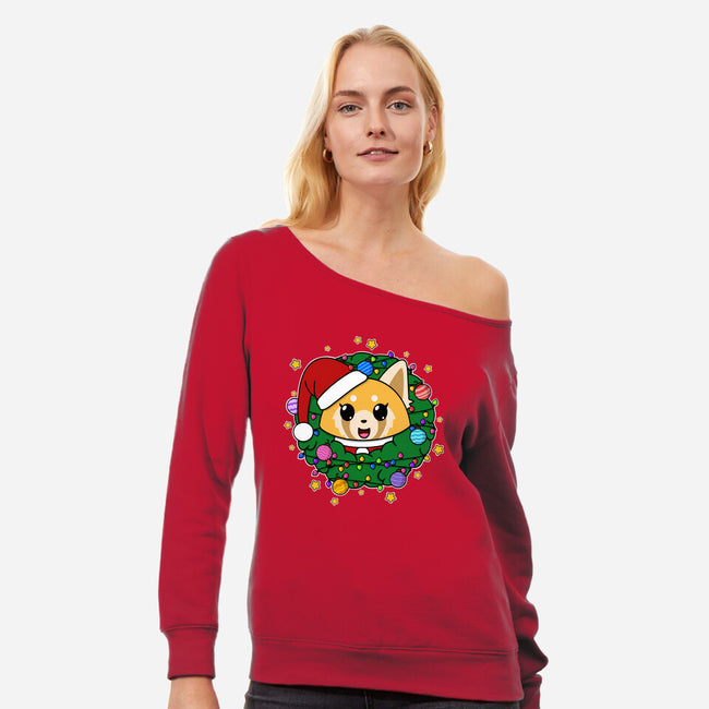 An Aggressively Merry Christmas-Womens-Off Shoulder-Sweatshirt-Alexhefe