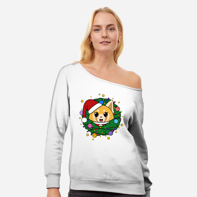 An Aggressively Merry Christmas-Womens-Off Shoulder-Sweatshirt-Alexhefe