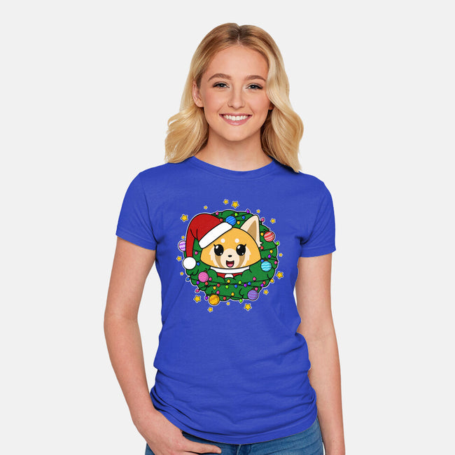 An Aggressively Merry Christmas-Womens-Fitted-Tee-Alexhefe