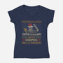 Your Eggnog Smells Of Elderberries-Womens-V-Neck-Tee-kg07