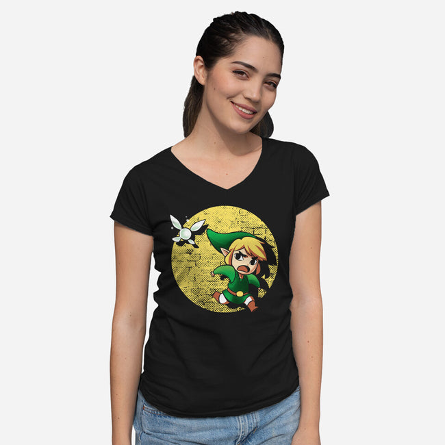 The Adventures Of Link-Womens-V-Neck-Tee-BlancaVidal