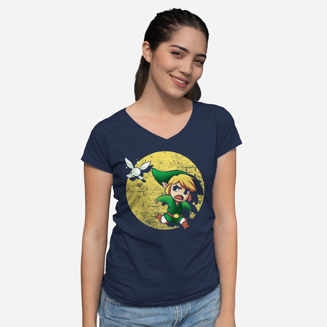 The Adventures Of Link-Womens-V-Neck-Tee-BlancaVidal