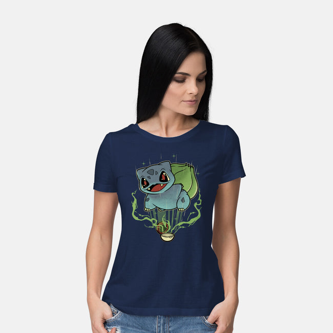 Summoning Grass Toad-Womens-Basic-Tee-Astrobot Invention