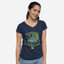 Summoning Grass Toad-Womens-V-Neck-Tee-Astrobot Invention