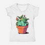 Plant Creature-Womens-V-Neck-Tee-fanfreak1