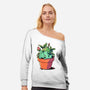 Plant Creature-Womens-Off Shoulder-Sweatshirt-fanfreak1