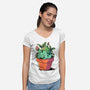 Plant Creature-Womens-V-Neck-Tee-fanfreak1