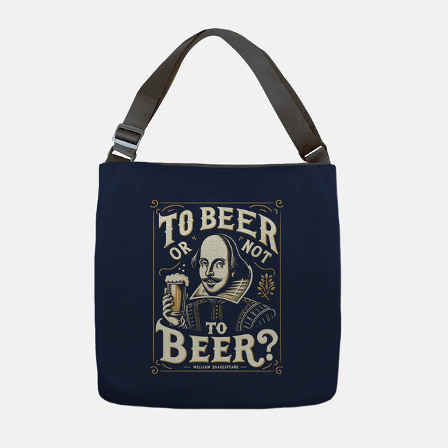 To Beer Or Not To Beer-None-Adjustable Tote-Bag-BridgeWalker