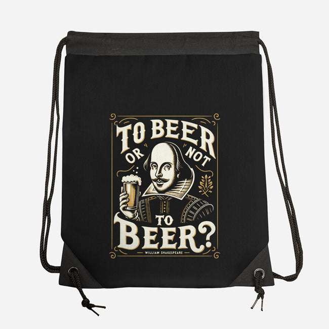 To Beer Or Not To Beer-None-Drawstring-Bag-BridgeWalker