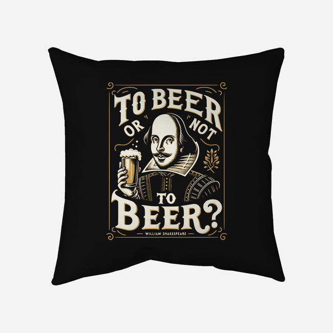 To Beer Or Not To Beer-None-Non-Removable Cover w Insert-Throw Pillow-BridgeWalker