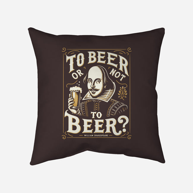 To Beer Or Not To Beer-None-Non-Removable Cover w Insert-Throw Pillow-BridgeWalker